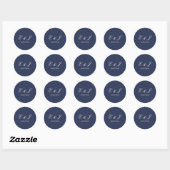Nautical Oceanic modern navy Wedding Sticker (Vel)