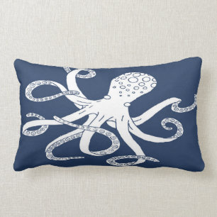 Nautical Octopus Lumbar Pillow Kussen