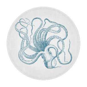 Nautical octopus snijplank