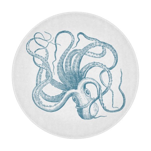Nautical octopus snijplank (Voorkant)