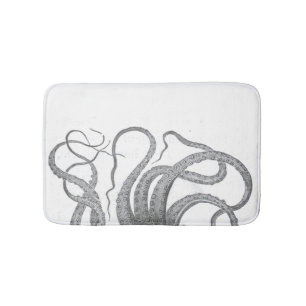 Nautical octopus tentacles  kraken steampun badmat