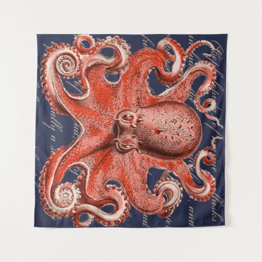 Nautical Octopus Wandkleed (Voorkant (horizontaal))