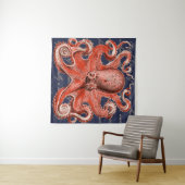 Nautical Octopus Wandkleed (In Situ (horizontaal))