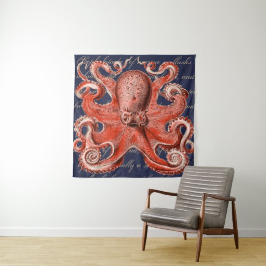 Nautical Octopus Wandkleed (In situ)
