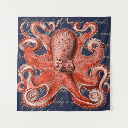 Nautical Octopus Wandkleed (Voorkant)