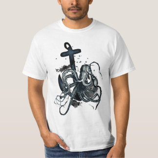 Nautical octupus & anchor t-shirt