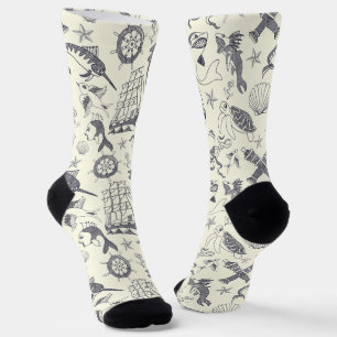 Nautical Old Sailor Tattoos gevierd Sokken