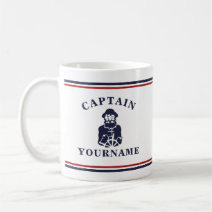 Nautical Old Scruff Captain Personalized Block Mok