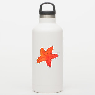 Nautical Oranje Waterverf Zee Creature Starfish Sticker