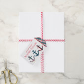 Nautical Patterated Anchors Gift Labels Cadeaulabel (Met Touw)