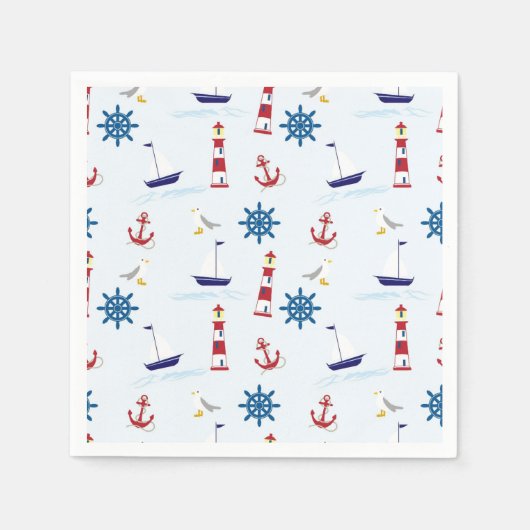 Nautical Pattern Boat Art Nautical Art Pattern Des Servet (Voorkant)