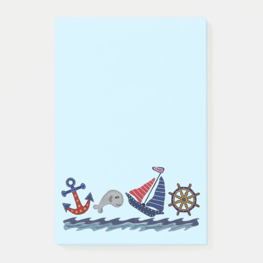 Nautical Pattern Post it Notes (Voorkant)