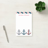 Nautical Patterned Anchors Post-it Notitieblok Post-it® Notes (Kantoor)