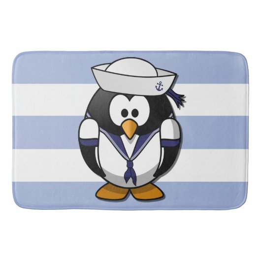 Nautical Penguin Bath Mat (Voorkant)