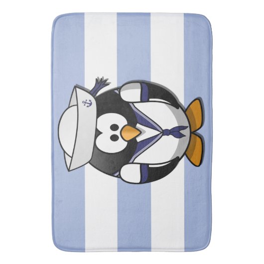 Nautical Penguin Bath Mat (Voorkant Verticaal)