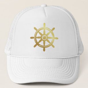 Nautical Performance pet met Gold Ship's Wheel