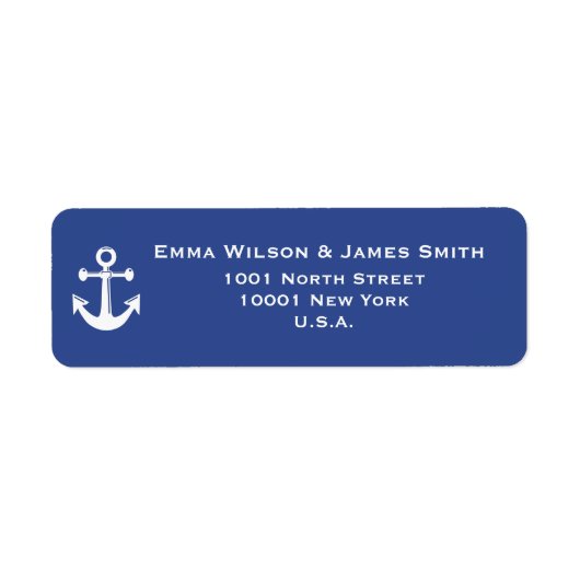Nautical Personalised Return Address Labels (Voorkant)