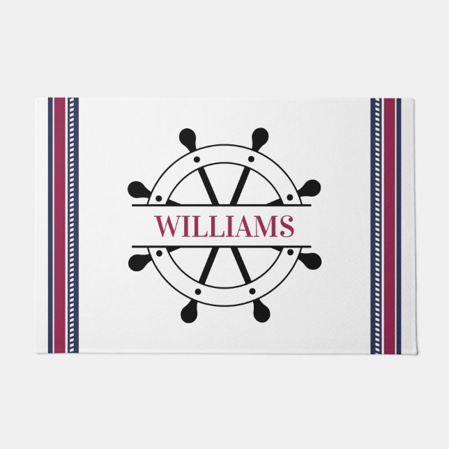 Nautical Personalized Deurmat (Voorkant)