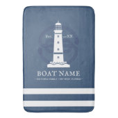 Nautical Personalized vuurthouse Boat Name Modern Badmat (Voorkant Verticaal)