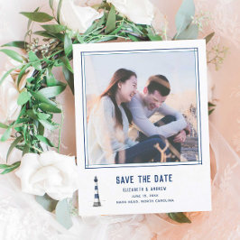 Nautical Photo Border Sla de datum op Save The Date