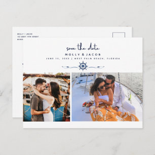 Nautical Photo Wedding Save the Date Aankondigingskaart