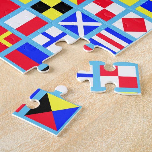 Nautical Pirate Flag Double Puzzle Legpuzzel (Zijkant)