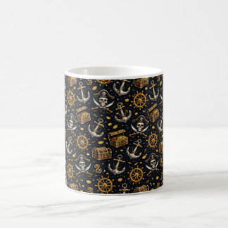 Nautical Pirate Pattern Coffee Mug Koffiemok