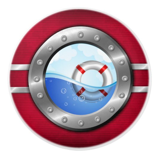Nautical Porthole Drawer Knobs Keramische Knop (Voorkant)