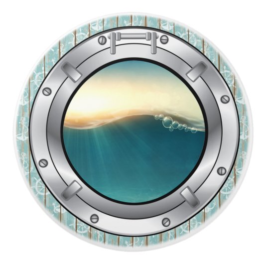 Nautical Porthole Drawer Knobs Keramische Knop (Voorkant)