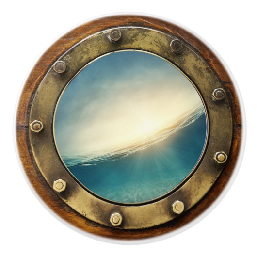 Nautical Porthole Drawer Knobs Keramische Knop (Voorkant)