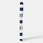 Nautical Preppy Navy Stripe & Lobster | Monogram Case-Mate iPhone Case (Achterkant / Rechts)