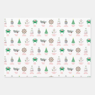 Nautical Pun Christmas Wrapping Paper
