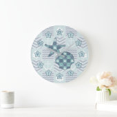 Nautical Quilt Clock Grote Klok (Huis)