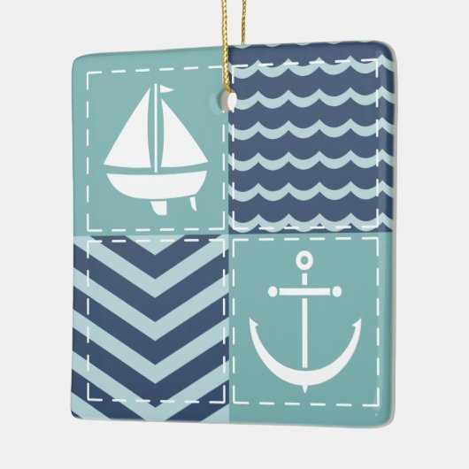 Nautical Quilt Ornament (Links)
