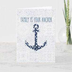 Nautical Quote Familie is je anker Kaart