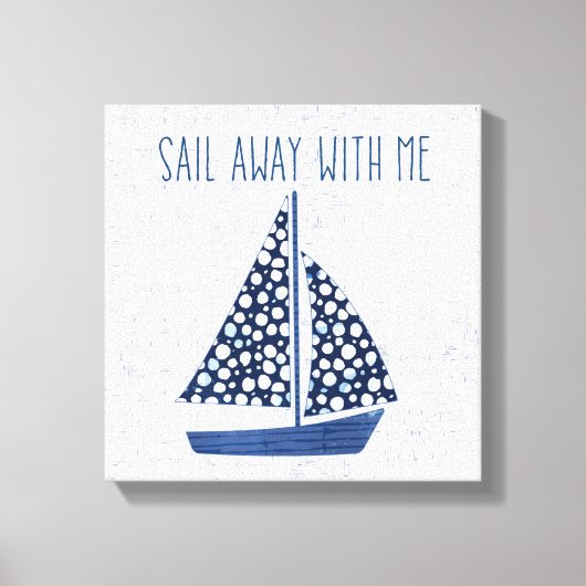 Nautical Quote | Loop weg met mij Canvas Afdruk (Voorkant)
