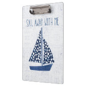 Nautical Quote | Loop weg met mij Klembord (Links)