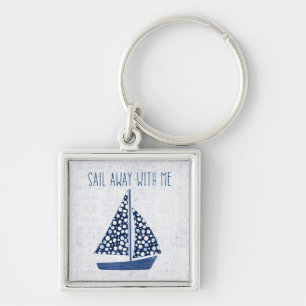 Nautical Quote   Loop weg met mij Sleutelhanger