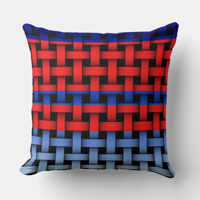Nautical Red Blue Pillow 100% Cotton 20-inch Squar Kussen (Voorkant)
