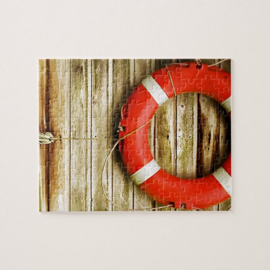 Nautical Red Life Ring Legpuzzel (Horizontaal)