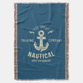 Nautical Retro Logo Deken (Voorkant Verticaal)