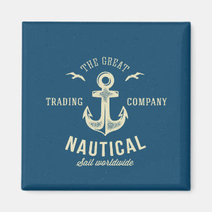 Nautical Retro Logo Magneet