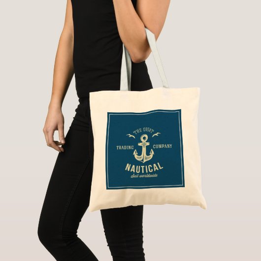 Nautical Retro Logo Tote Bag (Voorkant (product))