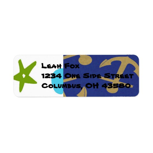 Nautical Return Address Labels (Voorkant)