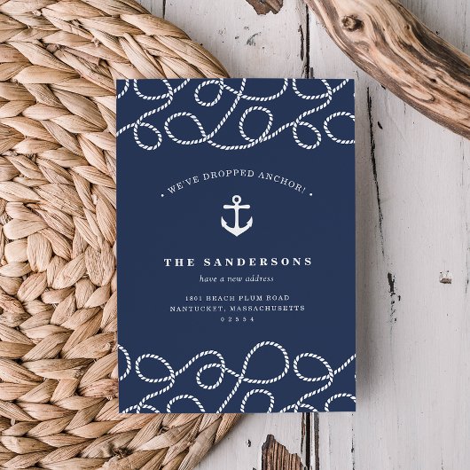 Nautical Rope & Anchor Moving Announge Aankondiging