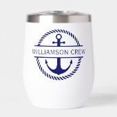 Nautical Rope & Anker Monogram Crew (Voorkant)