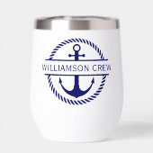 Nautical Rope & Anker Monogram Crew (Achterkant)