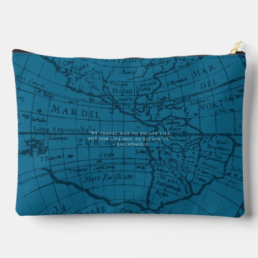 Nautical Rope Monogram Map Blue Etui (Achterkant)