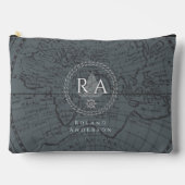 Nautical Rope Monogram Map Grey Etui (Voorkant)