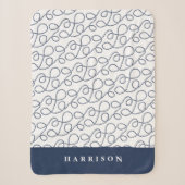 Nautical Rope Pattern, gepersonaliseerd Sherpa Deken (Voorkant)